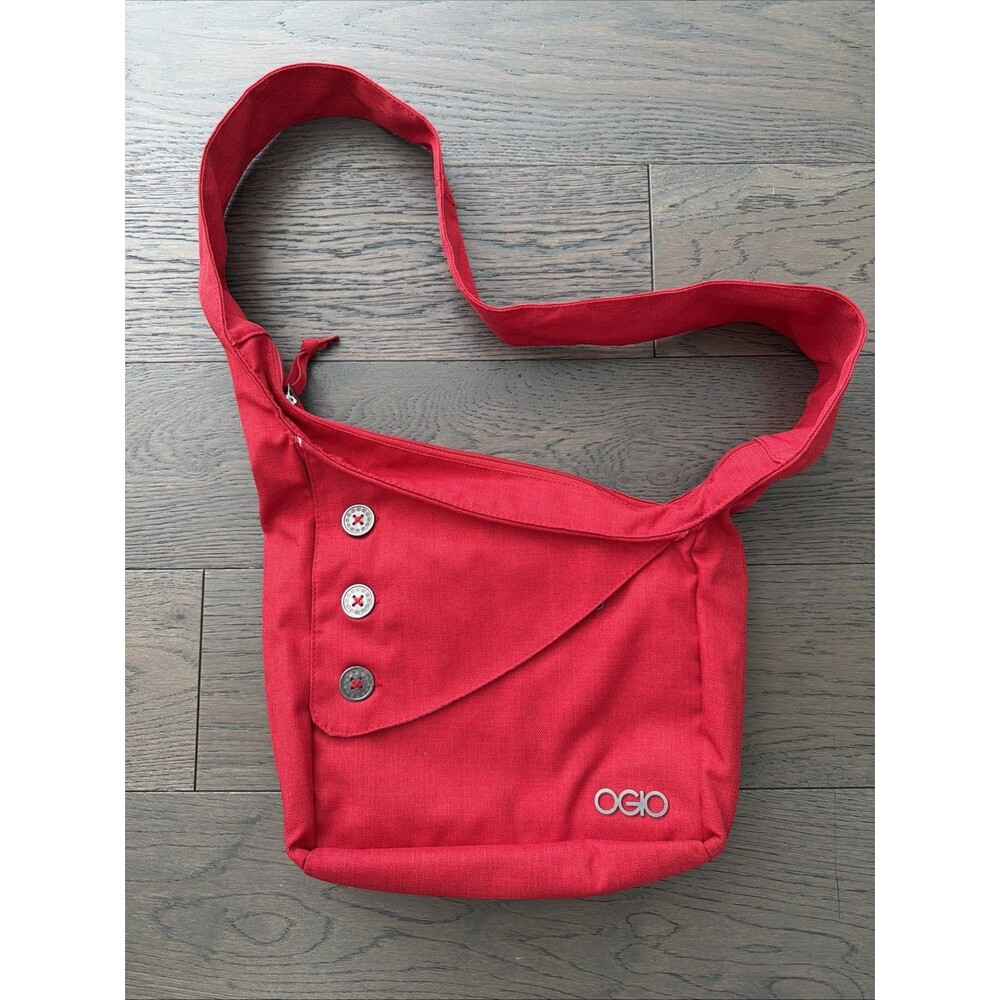 OGIO Brooklyn Red Tablet Purse Cross Body Messenger Bag Satchel Lined Travel